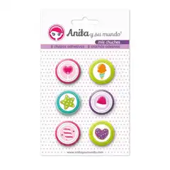 37010223-PACK6 CHAPAS ADHES. MIS CHUCHES 25MM GRAFOPLAS REF.37010223